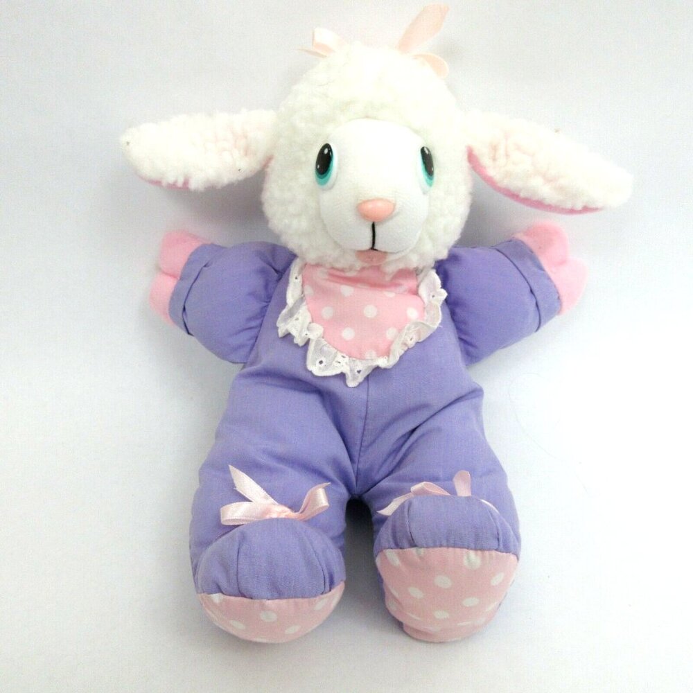 12" Vintage 1995 Tyco Magic Bottle Pets 66501 Baby Lamb Stuffed Animal Plush Toy